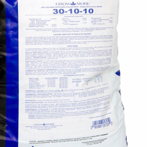 Grow More Cold Water Soluble Concentrated Plant Fertilizer