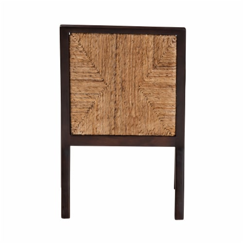 Bali Pari Joana Modern Dark Brown Mahogany Wood And Natural Seagrass