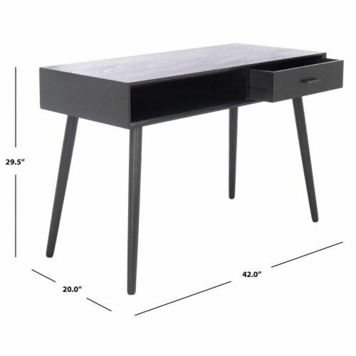 SAFAVIEH Remy 1 Drawer Writing Desk Black 42 X 20 X 29 5 W X D