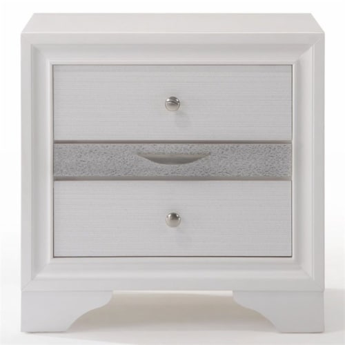 Bowery Hill Square Wood Drawers Bedroom Nightstand In White Kroger