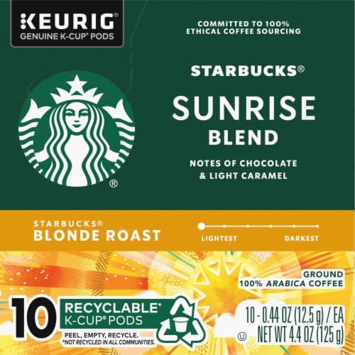 Starbucks Sunrise Blend Blonde Roast K Cup Coffee Pods 10 Ct Kroger