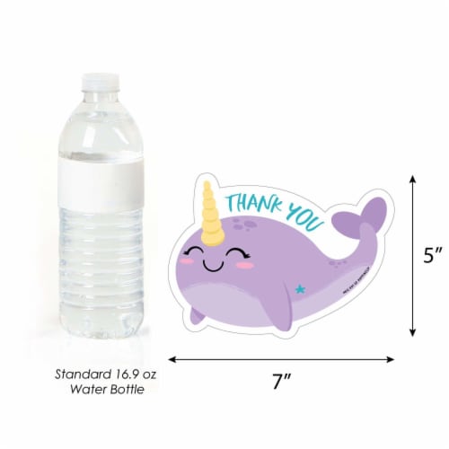 Big Dot Of Happiness Narwhal Girl Party Shaped Thank You Cards