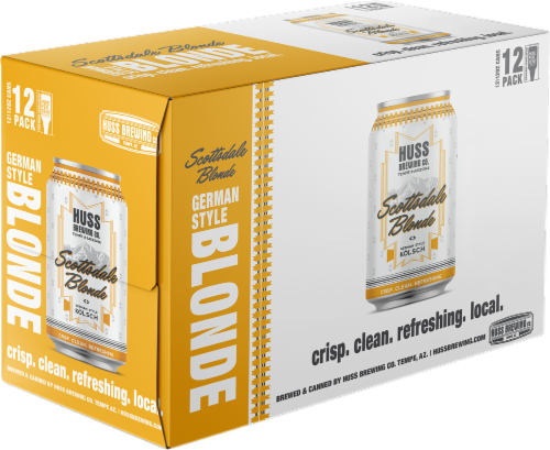 Huss Brewing Co Scottsdale Blonde German Style Kolsch Lager Beer 12