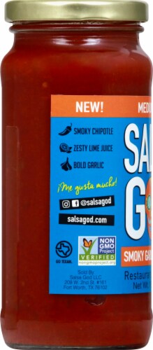 Salsa God Smoky Garlic Chipotle Medium Heat Restaurant Style Salsa 16