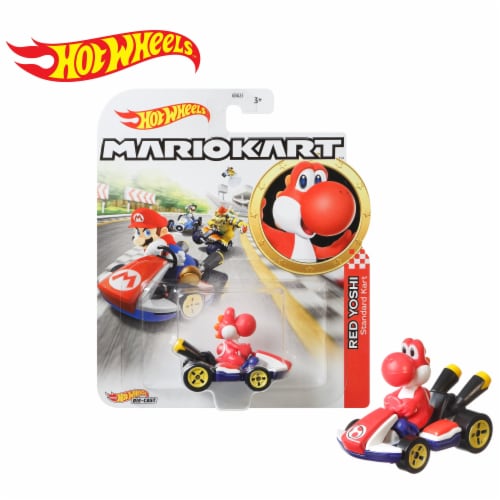 Mattel Hot Wheels Mario Kart Red Yoshi Standard Kart Vehicle 1 Ct