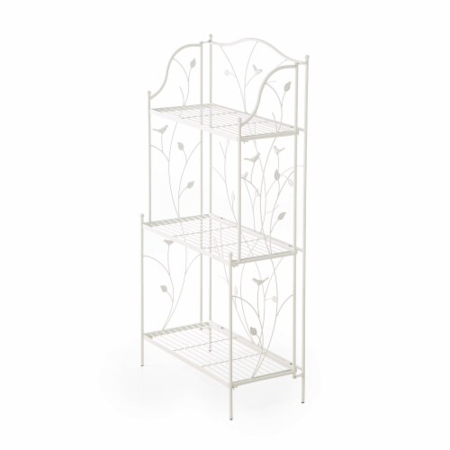 Glitzhome Plant Stand Metal Three Tier Plant Shelf For Multiple Plants