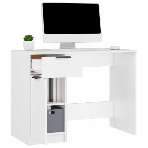 Vidaxl Desk White X X Engineered Wood N A Frys Food Stores