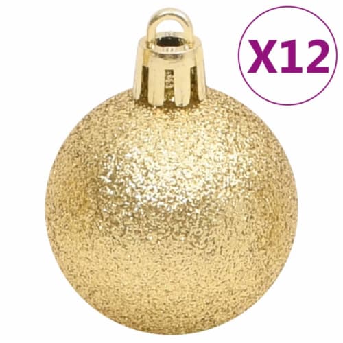 Vidaxl Piece Christmas Bauble Set Red Green Gold Polystyrene