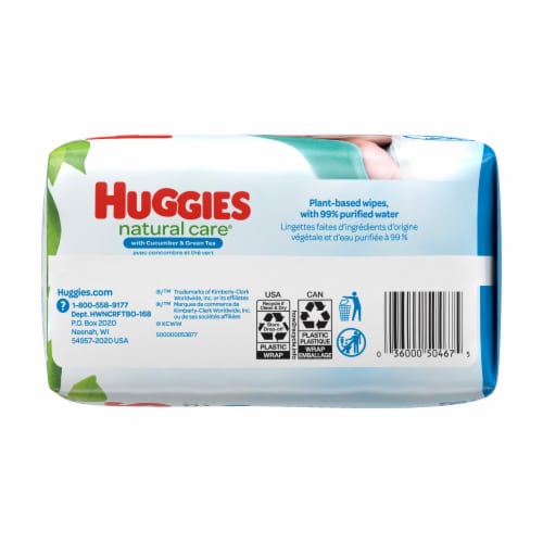 Huggies Natural Care Cucumber Green Tea Baby Wipes 3 Pk 56 Ct