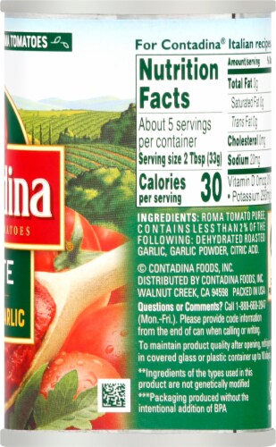 Contadina Tomato Paste With Roasted Garlic Oz Kroger