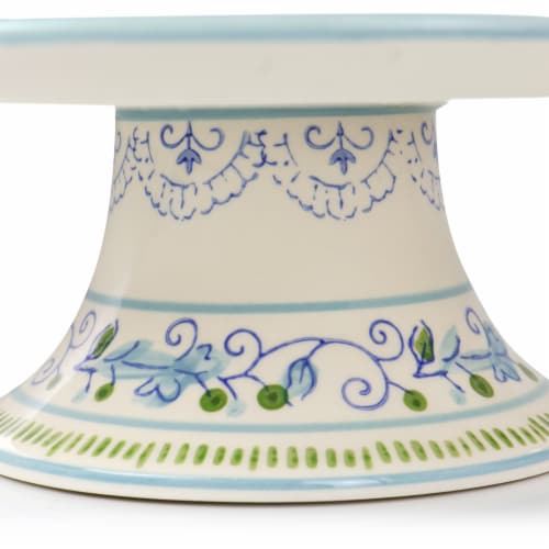 Gibson Elite Anaya 12 Inch Hand Painted Stoneware Cake Stand One Size