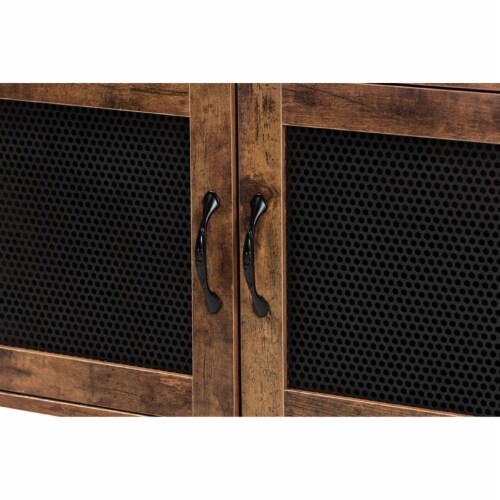 Baxton Studio Valeska Modern Industrial Walnut Brown Finished Wood And