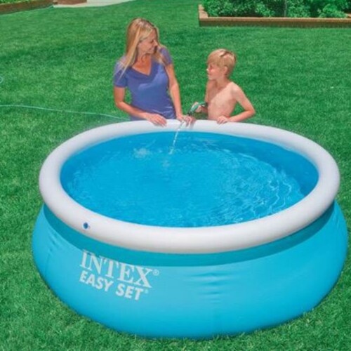 Intex Ft X In Easy Set Inflatable Above Ground Swimming Pool Blue