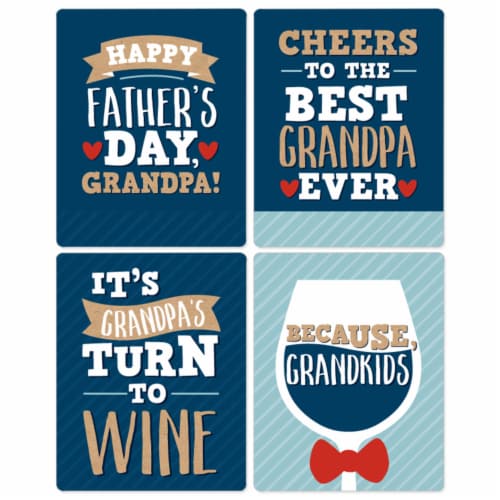 Big Dot Of Happiness Grandpa Happy Father S Day Grandfather Wine