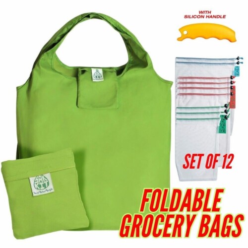 Reusable Grocery Shopping Tote Bag Fruit Veg Mesh Produce Bags With