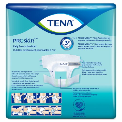 Tena Proskin Super Incontinence Brief Regular Overnight Ct