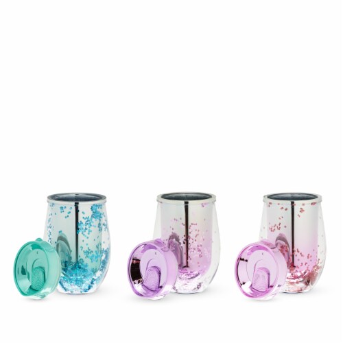 Assorted Mermaid Glitter Stemless Wine Tumblers By Blush Pack Of 1