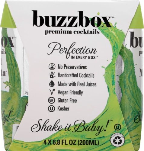 Buzzbox Premium Perfect Margarita Ready To Drink Cocktail 4 Ct 200