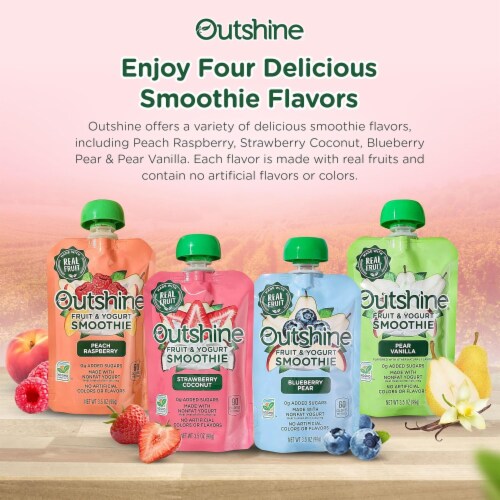 Outshine Strawberry Coconut Yogurt Smoothie Pouches Pack Of 24 Set Of