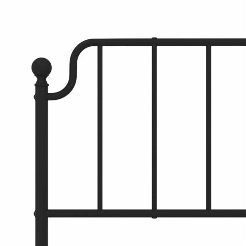 Vidaxl Metal Headboard Black X X Kroger