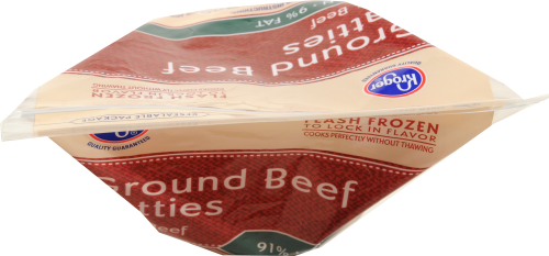 Kroger Ground Beef Patties 91 Lean 12 Ct 48 Oz Fred Meyer