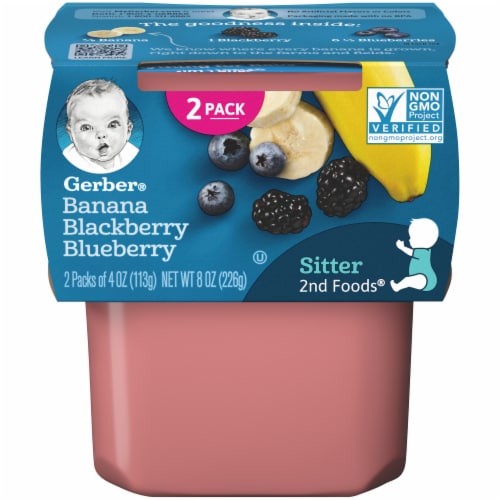 Gerber Nd Foods Banana Blackberry Blueberry Stage Baby Food Ct