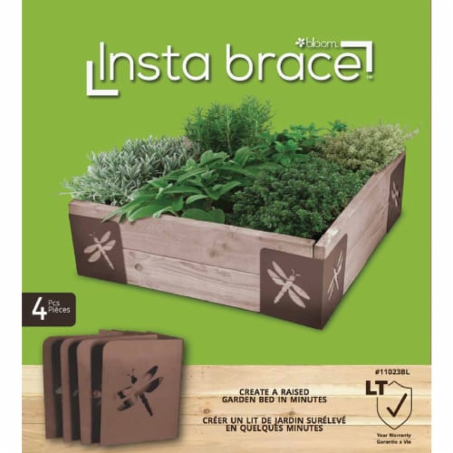 Bloom Instabrace Brown Dragonfly Steel Garden Box Braces Pk King