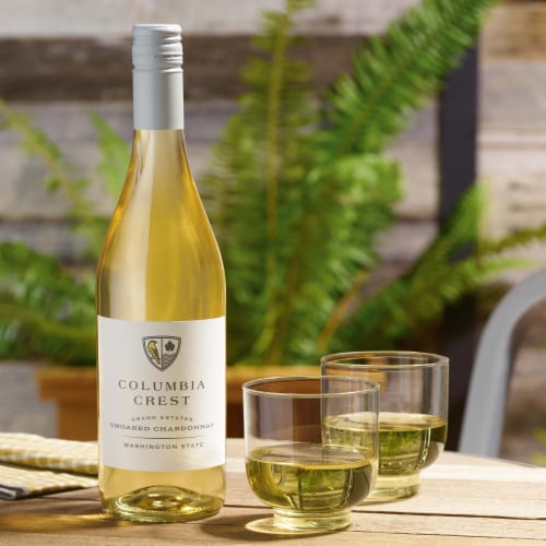 Columbia Crest Grand Estates Unoaked Chardonnay Washington White Wine