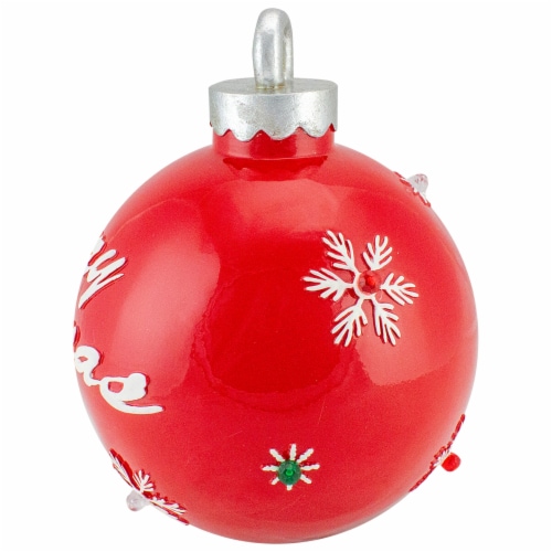 Northlight Led Lighted Merry Christmas Ball Ornament Decoration