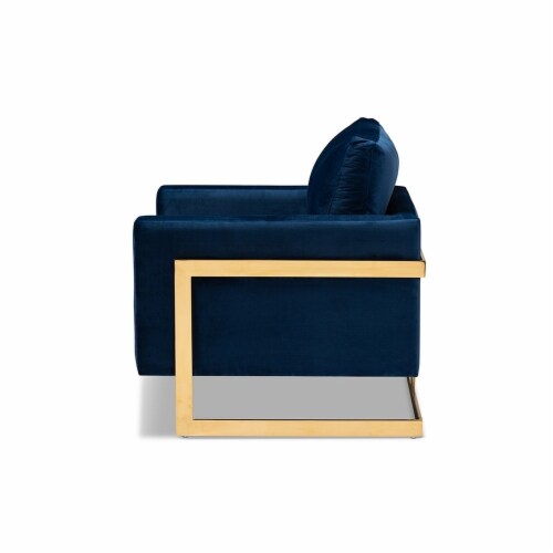 Baxton Studio Matteo Glam And Luxe Royal Blue Velvet Fabric Upholstered