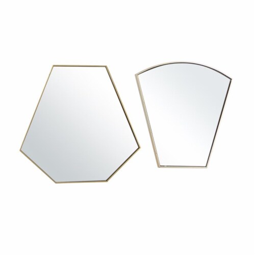 Cosmoliving By Cosmopolitan Gold Metal Wall Mirror Set Of Kroger