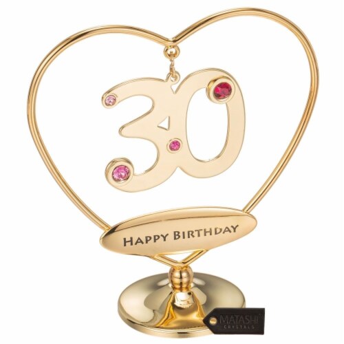 Matashi K Gold Plated Beautiful Th Happy Birthday Heart Table Top