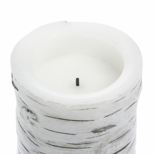 Sterno Home Flameless LED Birch Pillar Candle White 3 X 6 In Kroger