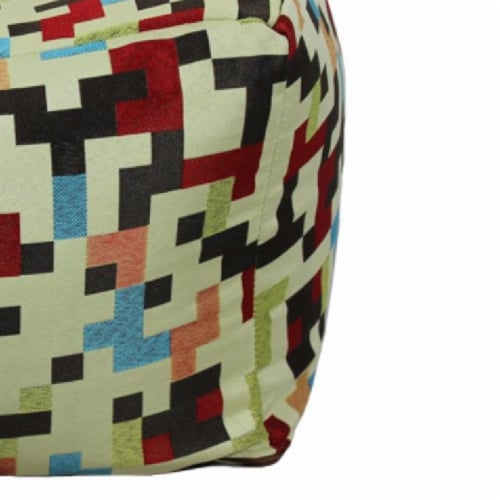 Saltoro Sherpi Fabric Pouf Ottoman Multicolored Unit Kroger