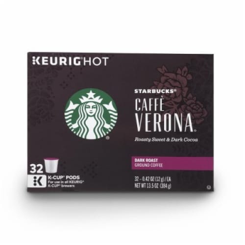 Starbucks Ground Coffee Dark Roast Caffe Verona K Cups Pack Of