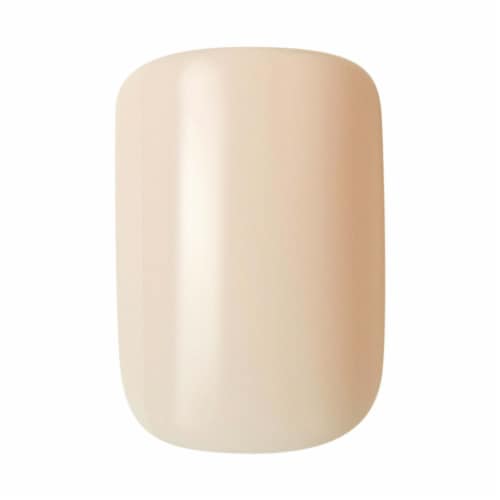 Kiss Salon Color Short Square Fake Nails Glossy Solid White Count