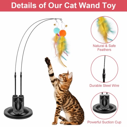 Interactive Cat Wand Toy Set Entertain Your Cat 9 Piece Kroger