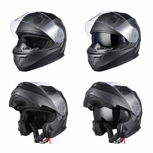 Ahr Run M Modular Flip Up Helmet Full Face Dual Visor Dot Motorcycle