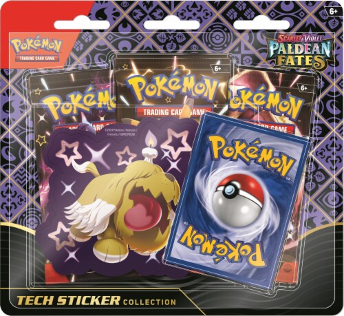 Pokemon TCG SV4 5 Paldean Fates Tech Sticker Collection 3 Pack SET