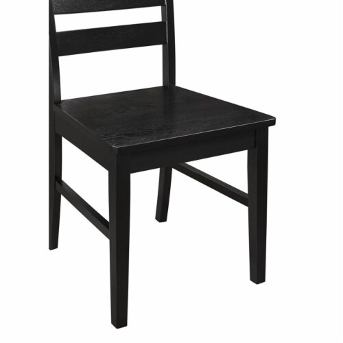 Walker Edison Furniture Ch Lbbl Wood Ladder Back Dining Chair Black