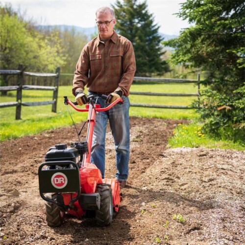 DR 11 Inch Rear Tine Walk Behind Rototiller Tiller With Counter