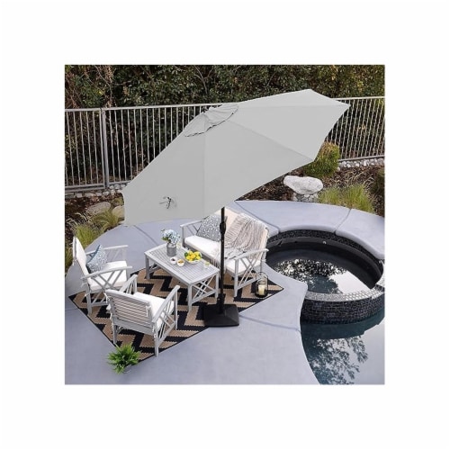 California Umbrella 9 Casa Tilt Crank Lift Patio Umbrella In Natural