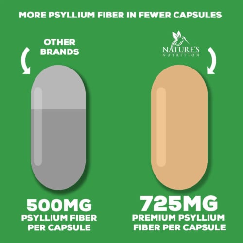 High Absorption Psyllium Husk Capsules Mg Soluble Fiber Supplement