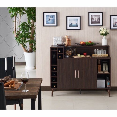 Furniture Of America Reid Modern Wood Multi Storage Buffet In Wenge