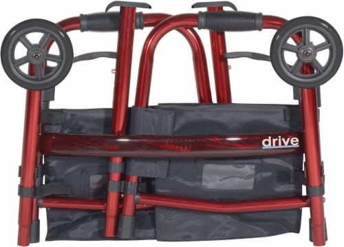 Drive Medical Deluxe Portable Folding Travel Walker With Wheels And