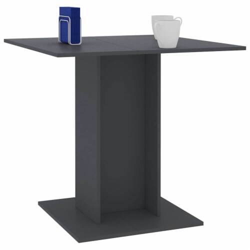 Vidaxl Dining Table Gray X X Engineered Wood Pcs Fry