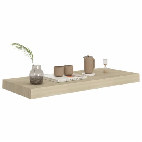 Vidaxl Floating Wall Shelf Oak X X Mdf X X Pcs