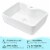 Aquaterior Rectangle Bathroom Vessel Sink Above Counter Porcelain