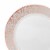 White With Silver And Rose Gold Mosaic Rim Round Plastic Salad Plates