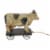 Northlight 10 25 Black And White Wood Textured Cow On Cart Outdoor